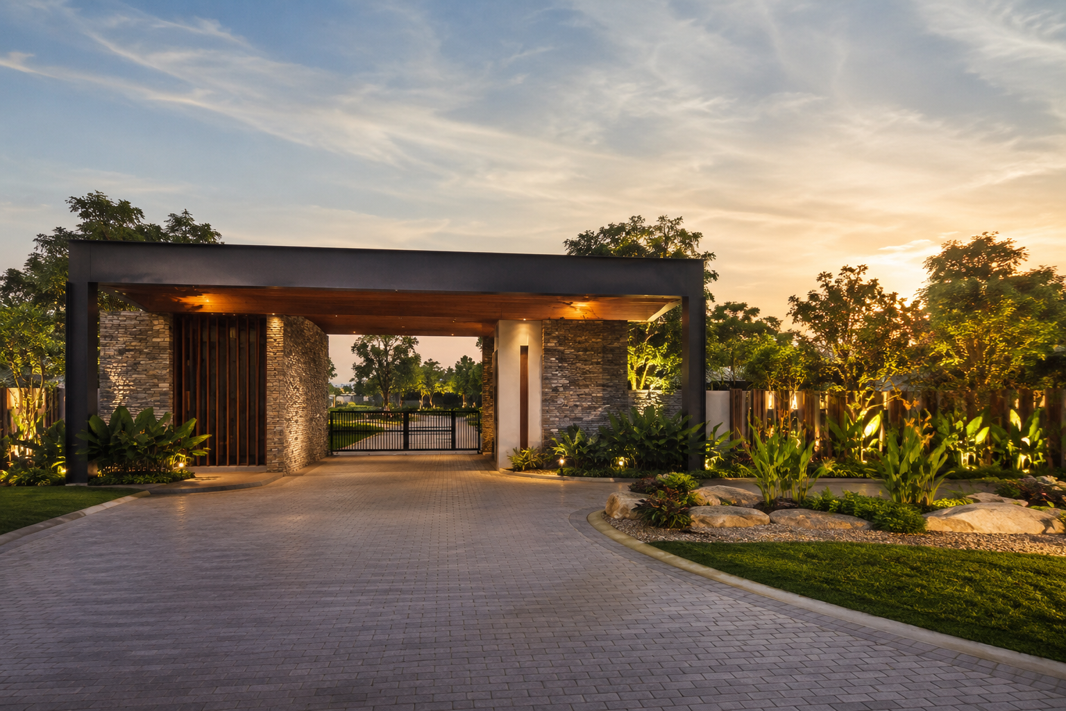 Approved plotted development entrance